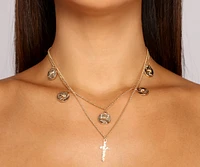 So Blessed Layered Chain Link Necklace