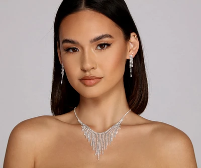 Glam Goals Necklace And Earrings Set