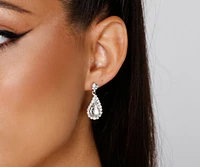 Encircled In Glamour Rhinestone Collar And Earrings Set