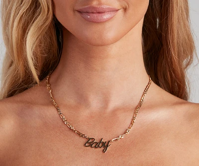 Not Your Baby Chain-Link Necklace