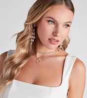 Circle Me Not Rhinestone Collar Set