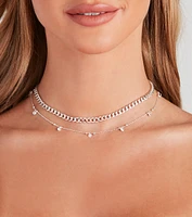 Glam Swag Rhinestone Layered Necklace