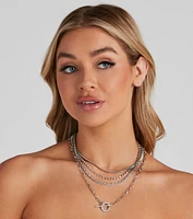 Serious Glam Rhine Layered Necklace