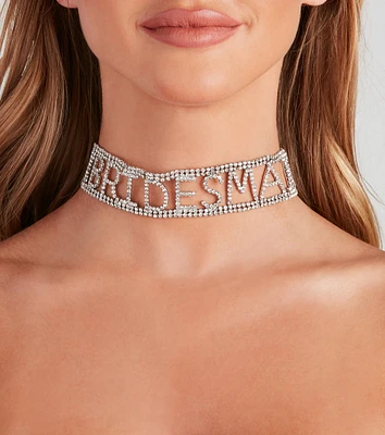 Bridesmaid Rhinestone Choker