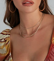 Versatile Shine Snake Chain Necklace