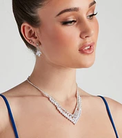 So Elegant Cubic Zirconia Necklace And Earrings Set