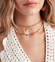 Trendy Charms Choker Necklace Set