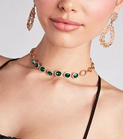 The Mood For Glamour Gemstone Choker Necklace