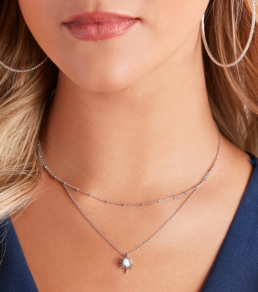 Dainty Chic Shine Layered Star Charm Necklace