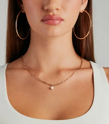Pearl Of Fashion Dainty Chain Link Necklace