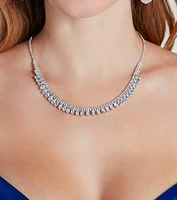 Time To Dazzle Rhinestone Dainty Fringe Necklace