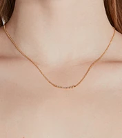 Dainty Bliss 14K Gold Plated Cubic Zirconia Chain Necklace