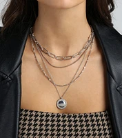 Rise To The Occasion Layered Charm Necklace