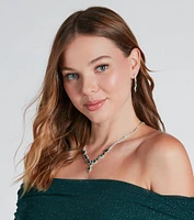Radiate Beauty Necklace And Earrings Set