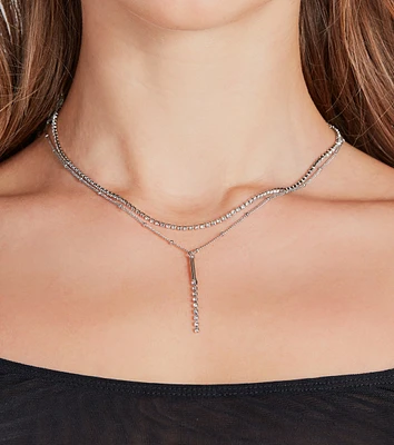 Everyday Sparkle Rhinestone Layered Necklace