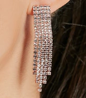 Fancy Soiree Rhinestone Necklace And Earrings Set