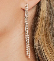 Shimmering Rhinestone Necklace, Earrings, And Bracelet Set