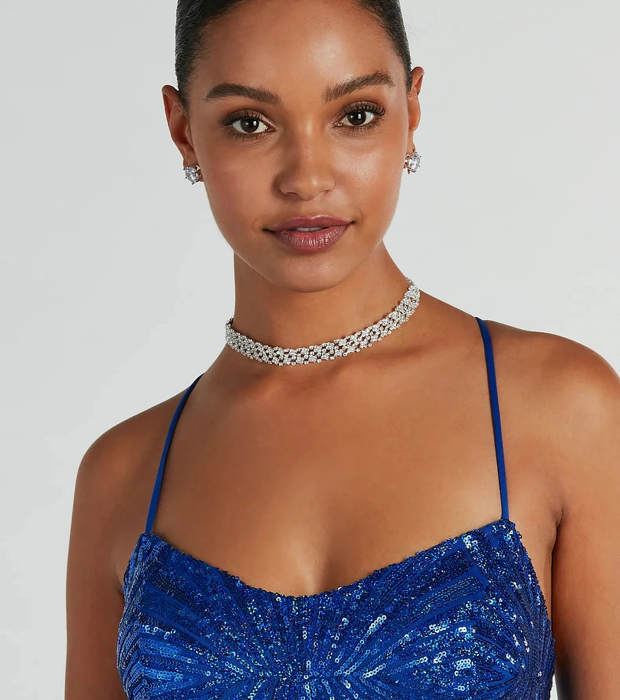 Simply Stunning Rhinestone Choker Necklace