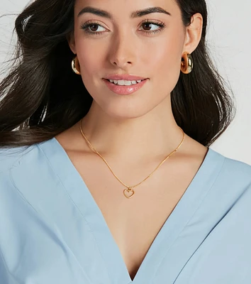 Glamorous At Heart 14K Gold Plated Charm Necklace