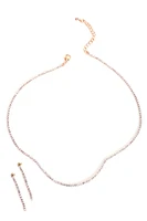 Classic Curved Rhinestone Necklace And Dusters