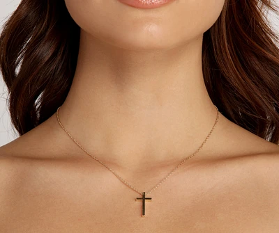 Mini Cross Pendant Necklace