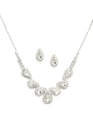 Teardrop Rhinestone Necklace Set