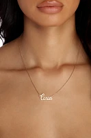 Zodiac Script Necklace