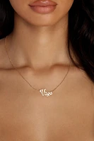 Virgo Script Necklace