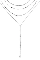 Rhinestone & Chain Lariat Set