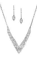 Elegant Tear Drop Rhinestone Set