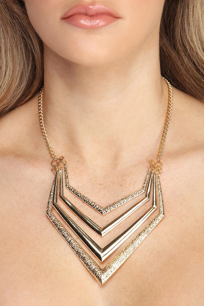 Chevron Chic Statement Necklace