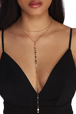 Layered With Glam Lariat Necklace