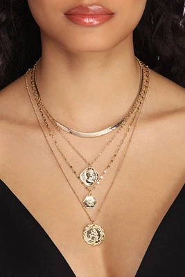 Chic Coin Necklace Set