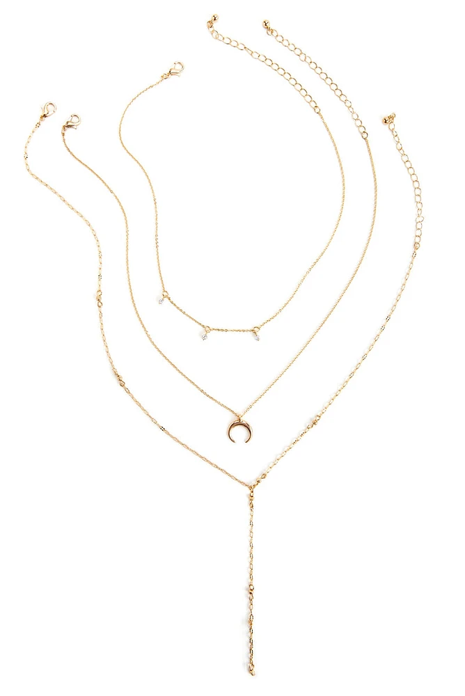 Moon Rhine Lariat Necklace Set