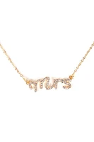 Mrs Script Rhinestone Necklace