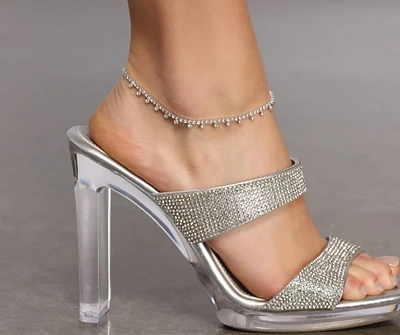 Dainty Rhinestone Anklet