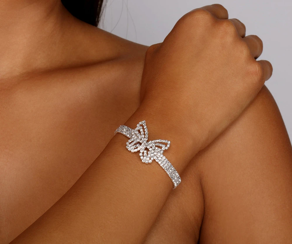 Butterfly Beauty Rhinestone Bracelet