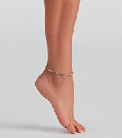 Dainty Details Rhinestone Anklet