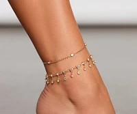 Trendy Details Rhinestone Anklet Set