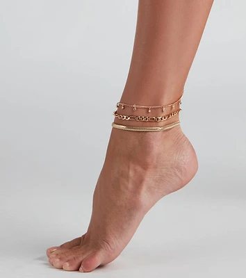 Perfect Trio Three Pack Anklets