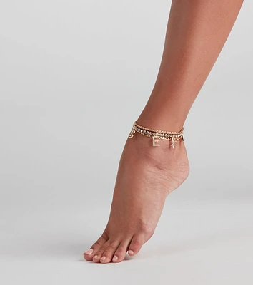 Sexy Layered Rhinestone Anklet