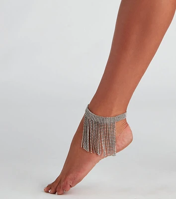 Total Glam Goals Rhinestone Anklet