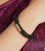 Trendy Glam Rhinestone Clasp Bracelet