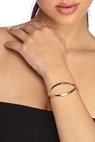 Curved Metal Cuff Bracelet