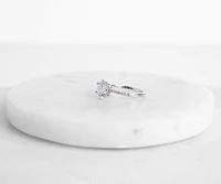 Cubic Zirconia Solitaire Diamond Ring