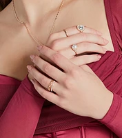 All Things Luxe Rhinestone And Pearl Four-Pack Ring Set