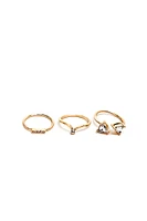 Triangle Rhinestone Ring Multi Pack