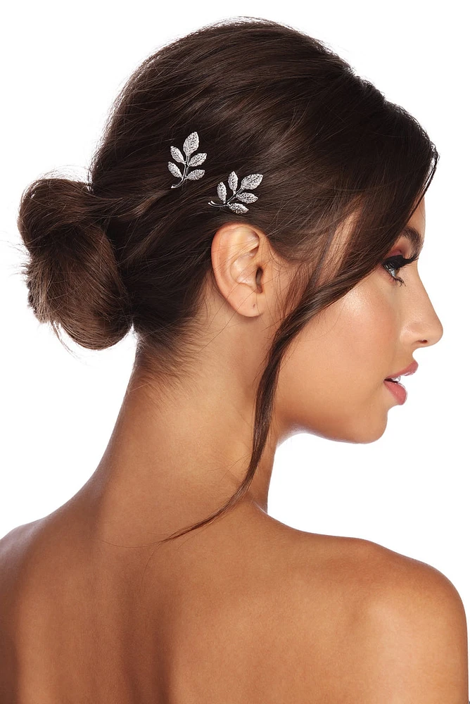 Dainty Metal Leaf Hair Pins