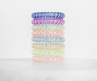 Rainbow Hair Coils Set of 8