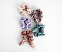 Pretty In Pastel Satin Scrunchy 5 Pack